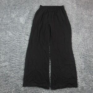 Frane Sorriso Wide Leg Pants Womens 1 Black Viscose Pull On Elastic 28x31.5* NWT